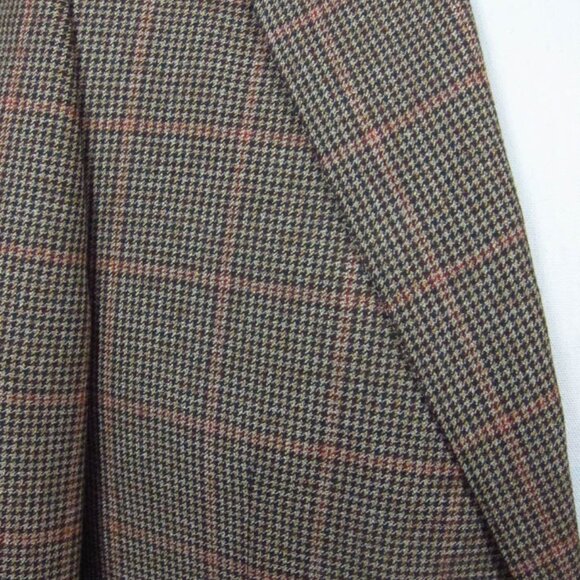 PRISTINE Samuelsohn Cashmere and Wool Brown With Red Houndstooth Sport C… - Picture 2 of 6